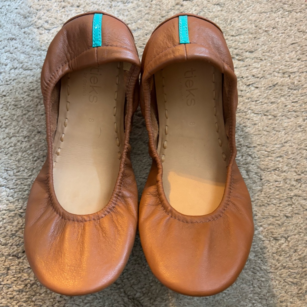Tieks ballet flats chestnut brown size 8